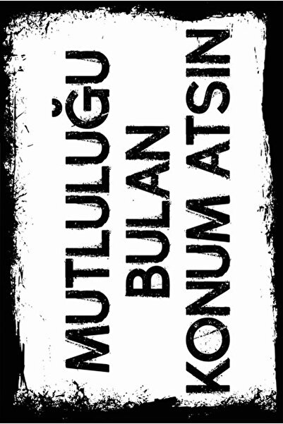 hediyeniburadabul Poster retro din lemn scris