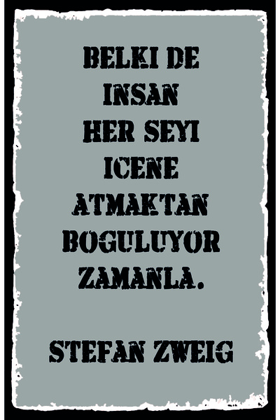 hediyeniburadabul Γραπτή ρετρό ξύλινη αφίσα