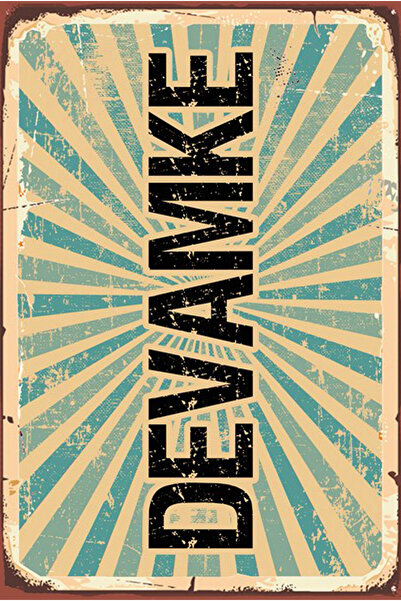 hediyeniburadabul Γραπτή ρετρό ξύλινη αφίσα