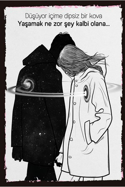 hediyeniburadabul Γραπτή ρετρό ξύλινη αφίσα