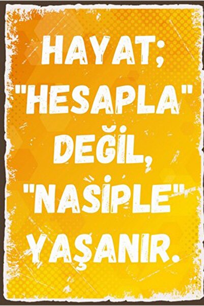 hediyeniburadabul Γραπτή ρετρό ξύλινη αφίσα