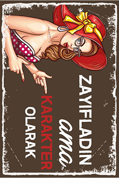 hediyeniburadabul Γραπτή ρετρό ξύλινη αφίσα