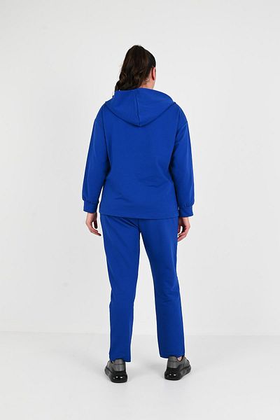 Koza Butik Дамски спортен костюм с джобове и камъни, голям размер - 8039-24