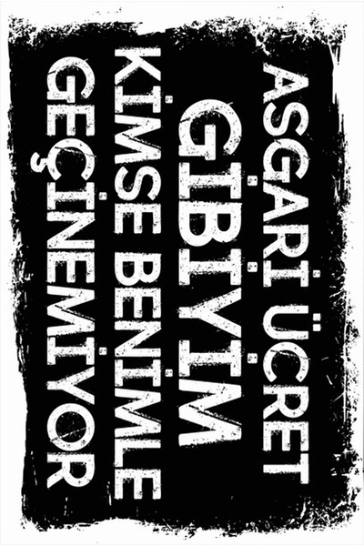 hediyeniburadabul Γραπτή ρετρό ξύλινη αφίσα