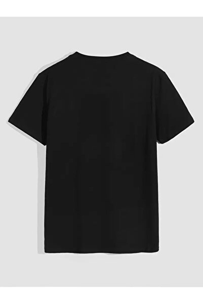 WOODROFFE Чоловічий - З принтом Zar Kart, Oversize футболка з велосипедним коміром, вільний крій Boyfirend, чорно-біла