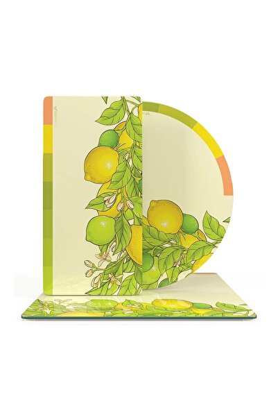 Decovetro Set mixt de 3 piese Vintage Lime - Farfurie de prezentare din sticla