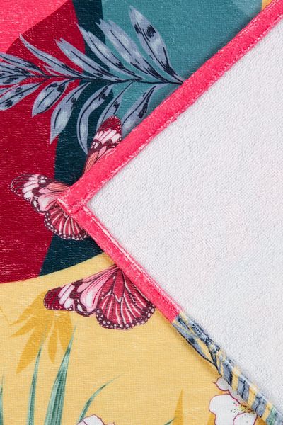 HAMUR منشفة الشاطئ مع حقيبة الشاطئ 100x150 سم استوائية