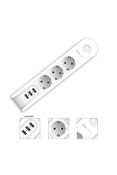 Polosmart Mp09 Termal Akım Korumalı Uzatma Kablosu 2m