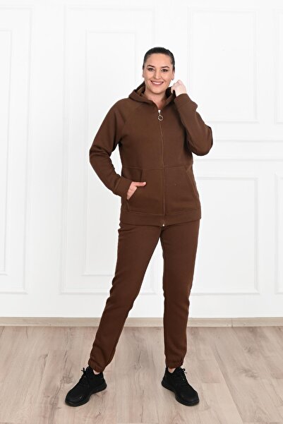 Koza Butik Σετ αθλητικής φόρμας με φερμουάρ μεγάλου μεγέθους 3601 - Λεπτομέρεια τσέπης