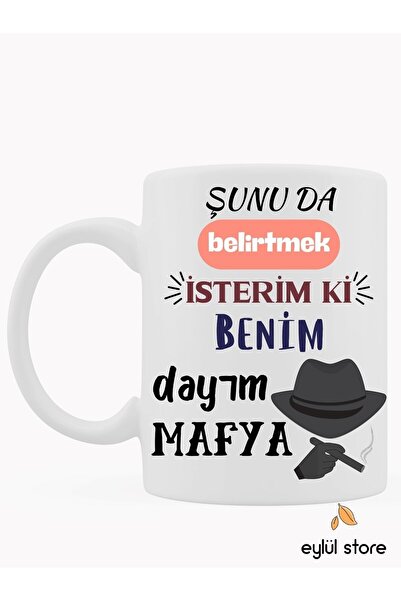 Eylül Design My Uncle Mafia Leyla with Mecnun Replik Special Design Printed Mug Cup Coffee Cup Lm Mug