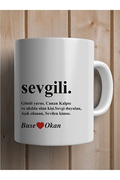 tasarı marketi Sevgililere Eşlere Özel Isimli Kupa Bardak Isme Kişiye Özel Se...