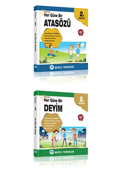 Mutlu Yayıncılık Her Güne Bir Deyim + Her Güne Bir Atasözü 2.seviye 2'li Set