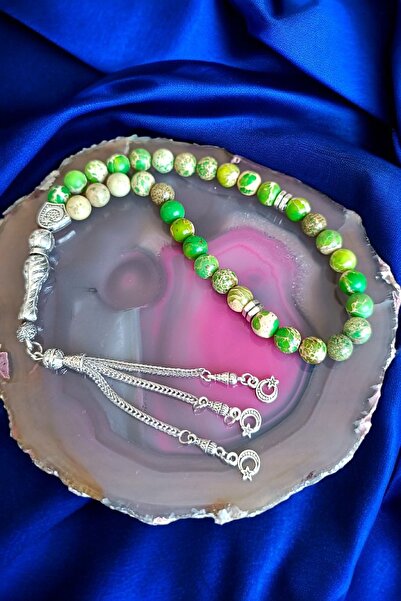 MGA DOĞAL TAŞ Tasbih Varisit de 33 de piese - Piatră naturală de 8 mm, MDF di...