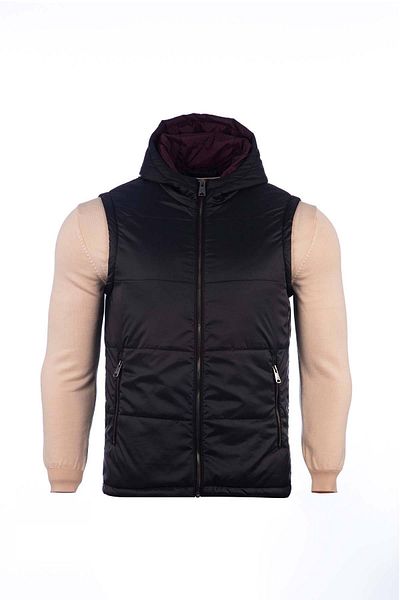 Tony Montana Classic Pattern Hooded Puffer Vest