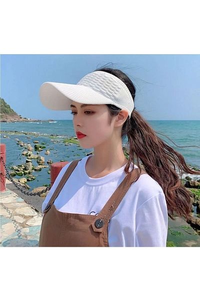 by.accessoriess قبعة نسائية صيفية منسوجة واقية من الشمس