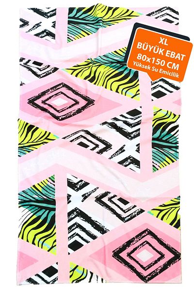HAMUR Πετσέτα θαλάσσης Tropical Pink 80x150 cm E43pr 0650040 hm