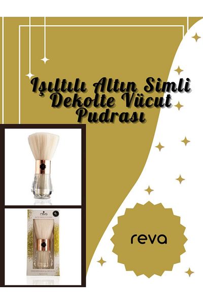 REVA Shimmering Gold Glitter Decollete Body Powder - Gold Explosion For Decollete - Vegan & Clean Content
