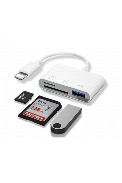 S-Line قارئ بطاقات Lightning 3in1 - SD/TF/USB