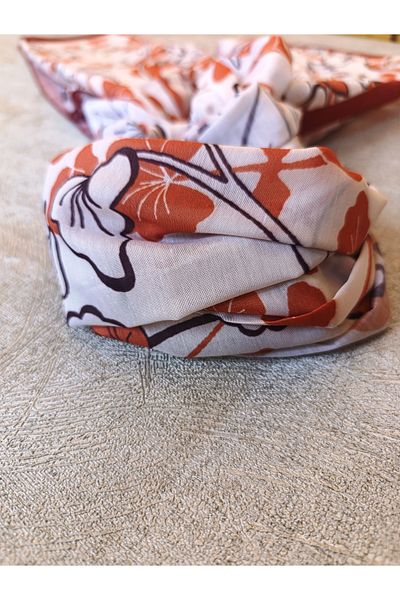 Akel 75x185 Size Floral Patterned Cotton Shawl