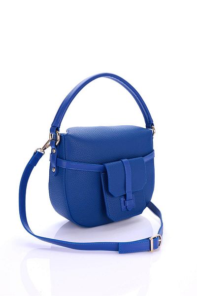 Aron Atelier Olivia Saks Blue Women's Shoulder Bag