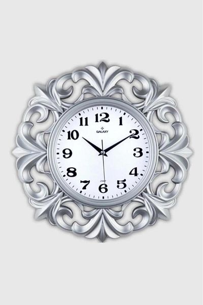 Tiesa Home Plastic Gray Ivy Wall Clock 34cm