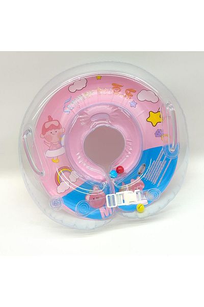 Kelebek Oyuncak Seasun Pink Rainbow Themed Baby Swimming and Pool Neck Ring