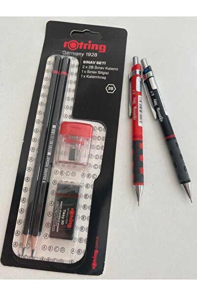 Rotring 0.7 Tip Exam Pencil - Lead, Eraser and Pencil Sharpener