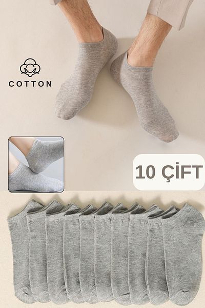 KRAL SOCKS Ανδρικές και γυναικείες βαμβακερές καλοκαιρινές κάλτσες κατά του ιδρώτα - Σετ των 10