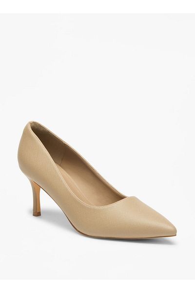 Flora Bella by Shoexpress Solid Slip-On Pumps with Stiletto Heels