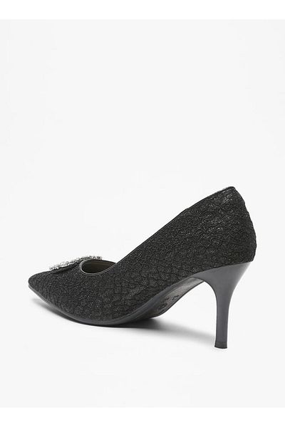 Flora Bella by Shoexpress Embellished Slip-On Pumps with Stiletto Heels
