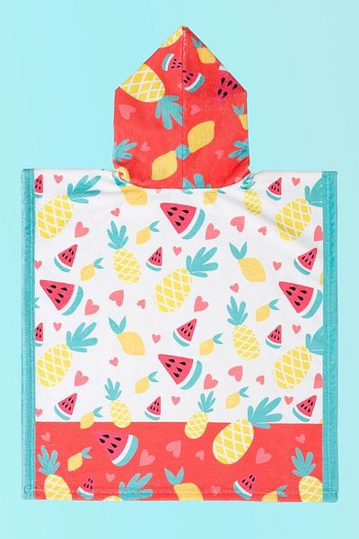HAMUR Παιδικό Poncho Beach Towel Fruit