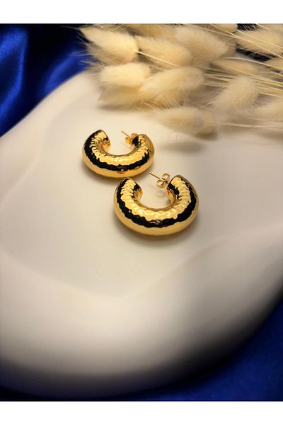 crown atelier Steel Brand Earring
