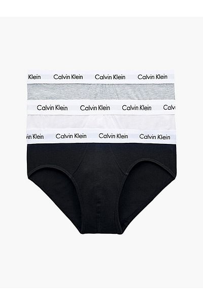 Calvin Klein Schwarz-weiß-graue Herren-Boxershorts mit Markenlogo und Gummiband, geeignet für den täglichen Gebrauch 0000u2661g-998