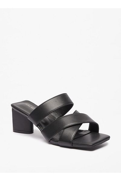 Flora Bella by Shoexpress Strappy Slip-On Sandals with Block Heels