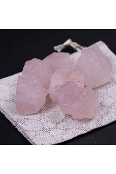 MYTAKIAĞACIMFH Pembe Kuvars Taşı Işlenmemiş Parça Doğal Taş Ham Kütle 40-60gr