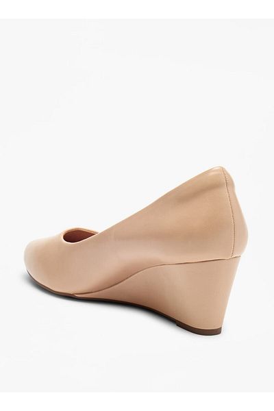 Celeste Women's Solid Slip-On Shoes with Wedge Heels