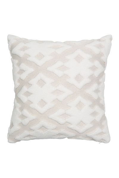 HAMUR Special Design Jacquard Patterned Decorative Pillow Throw Pillow Case Maldive Cream