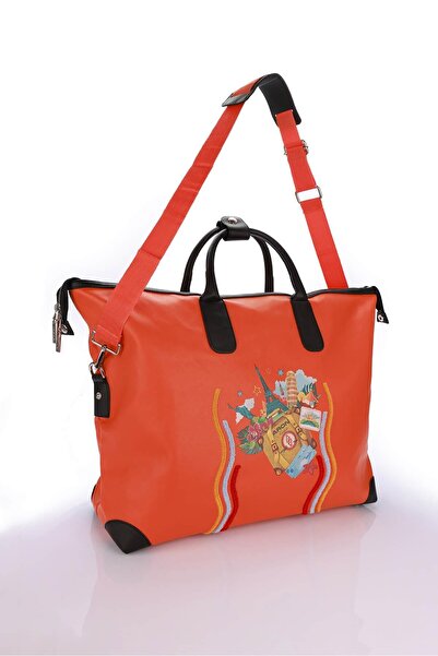 Aron Atelier Orange Massima Travel Bag