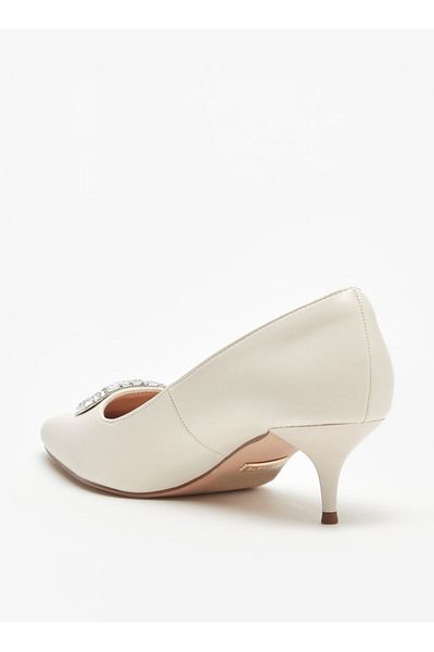 Celeste Women's Embellished Slip-On Pumps with Kitten Heels