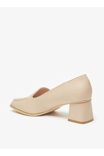 Flora Bella by Shoexpress Solid Slip-On Shoes with Block Heels