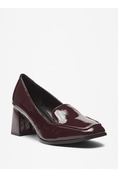 Flora Bella by Shoexpress Solid Slip-On Shoes with Block Heels