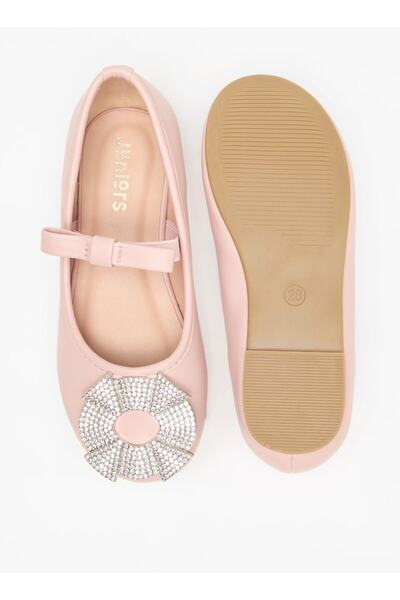 Juniors Embellished Round Toe Slip-On Ballerina Shoes