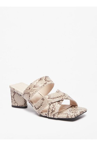 Flora Bella by Shoexpress Strappy Slip-On Sandals with Block Heels