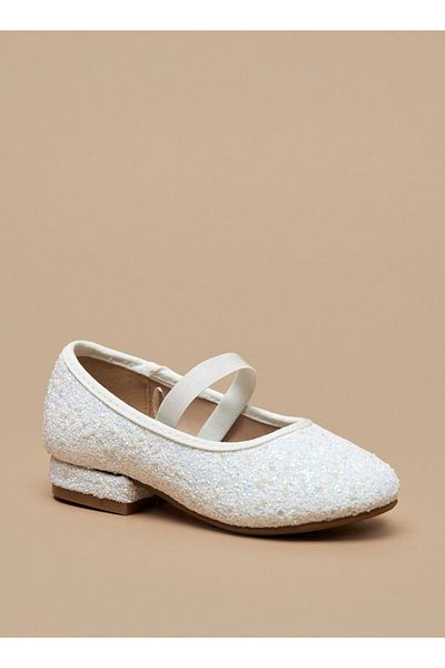 Flora Bella by Shoexpress Embellished Slip-On Ballerina Shoes with Block Heels