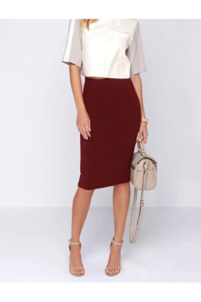 CNG MODA تنورة قلم مكتب من قماش سكوبا