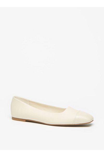 Celeste Women's Textured Slip-On Square Toe Ballerina Shoes