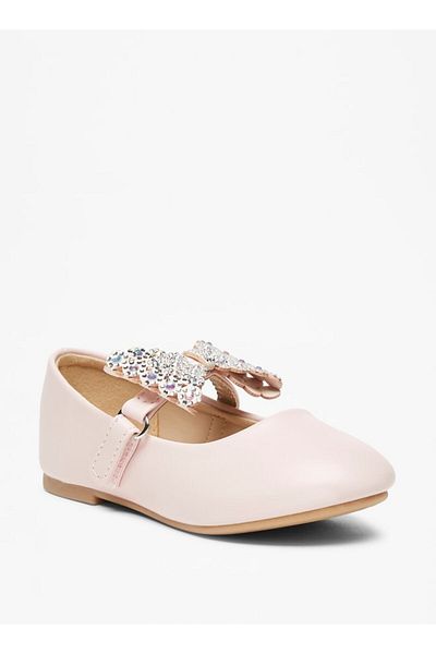 Flora Bella by Shoexpress Embellished Bow Applique Mary Jane Shoes