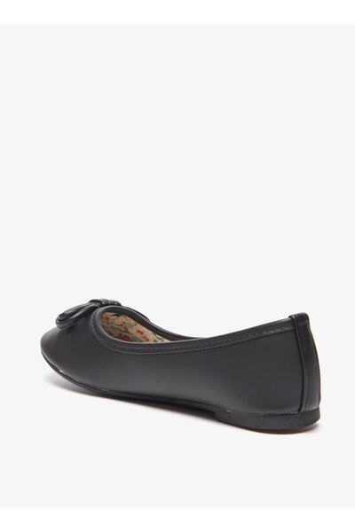 Flora Bella by Shoexpress Solid Slip-On Ballerina Shoes with Bow Accent