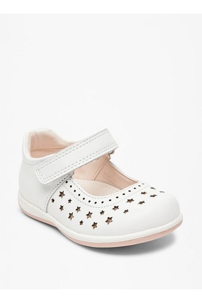 Barefeet Cutwork Detail Ballerina Shoes with Hook and Loop Closure