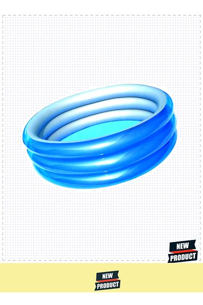 OMZ 5 Liter Metallic Pool - 201x53cm, 3 Rings, Educational Toys for Girls and Boys